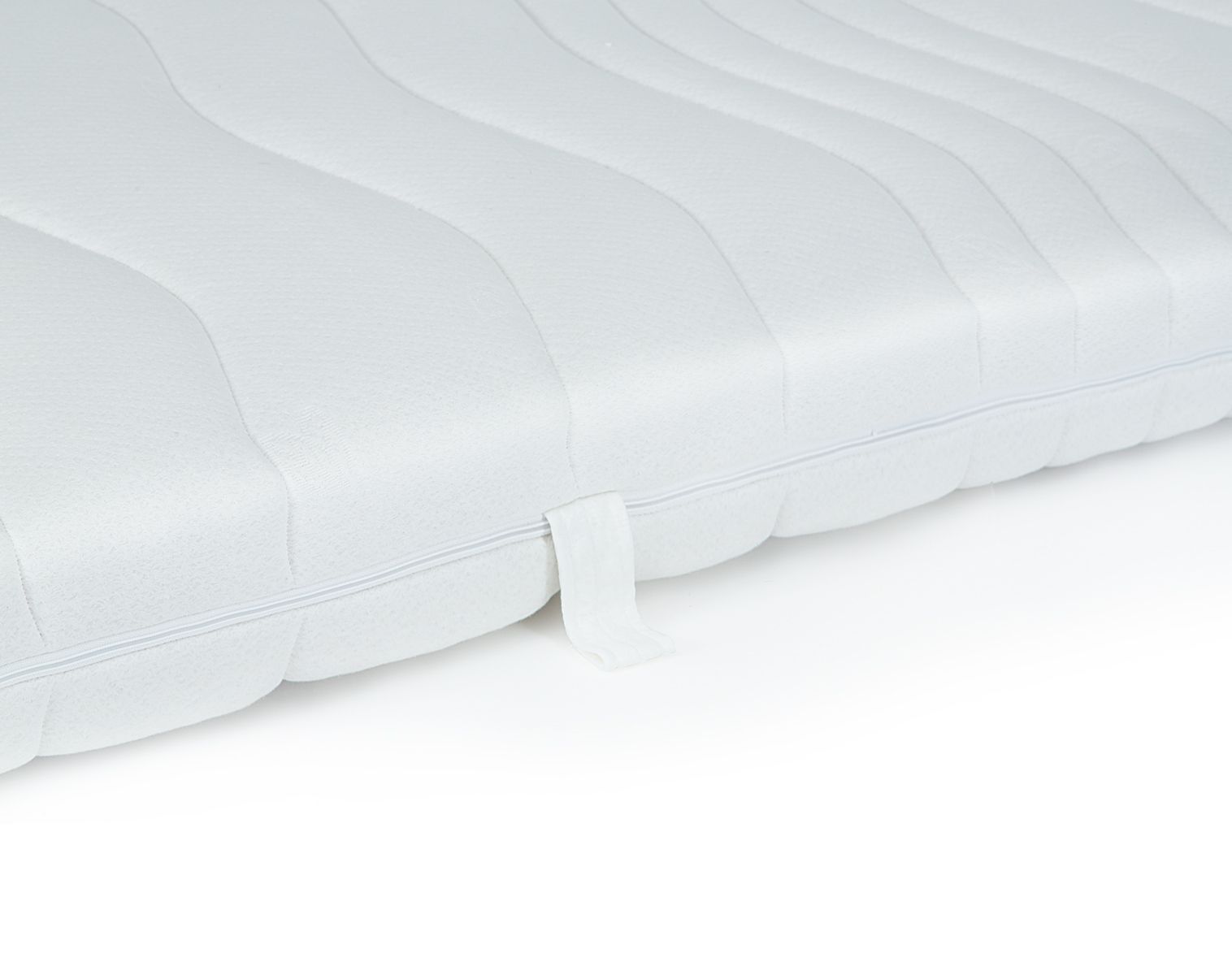 Natural latex mattress with organic cover.