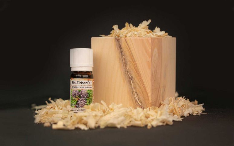 Swiss stone pine cubes with organic Swiss stone pine oil